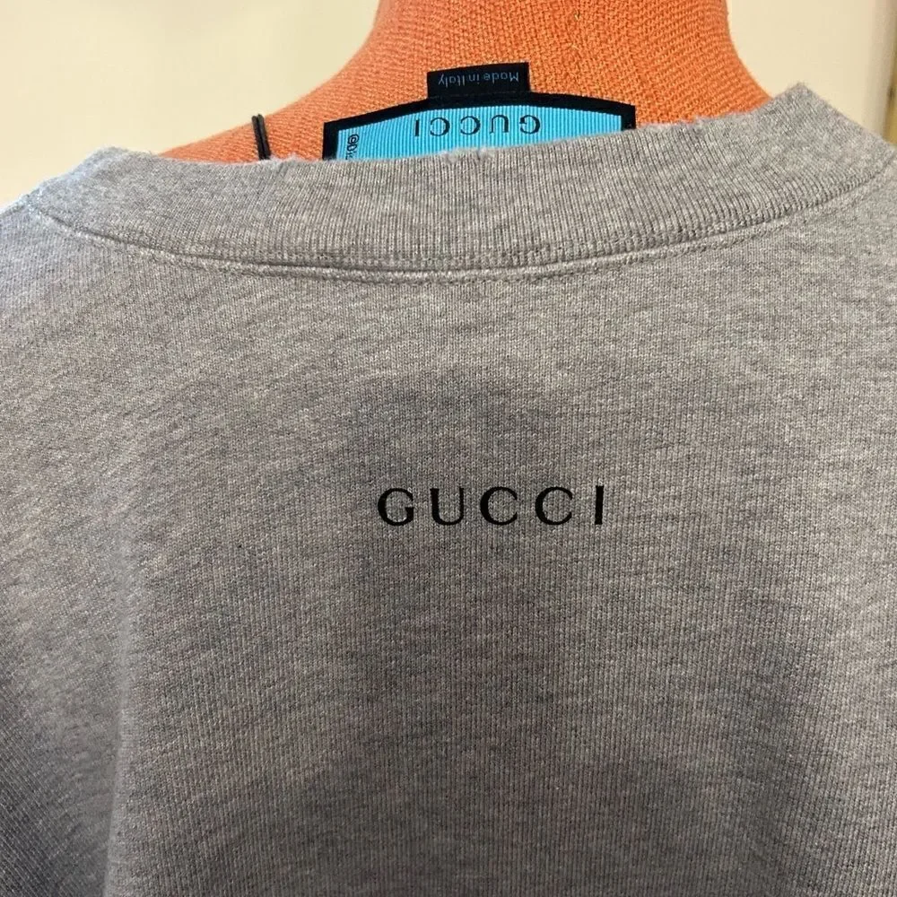 Men’s Gucci, X Disney, Donald Duck heavyweight sweatshirt size large made Italy